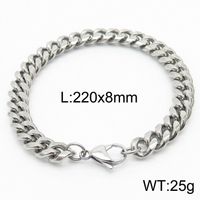 Simple Style Solid Color Titanium Steel Chain Unisex Bracelets sku image 36
