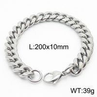 Simple Style Solid Color Titanium Steel Chain Unisex Bracelets sku image 38