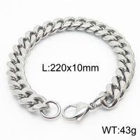 Simple Style Solid Color Titanium Steel Chain Unisex Bracelets sku image 39