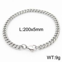 Simple Style Solid Color Titanium Steel Chain Unisex Bracelets sku image 3