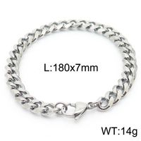 Simple Style Solid Color Titanium Steel Chain Unisex Bracelets sku image 9
