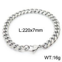 Simple Style Solid Color Titanium Steel Chain Unisex Bracelets sku image 24
