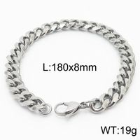 Simple Style Solid Color Titanium Steel Chain Unisex Bracelets sku image 10