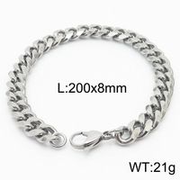 Simple Style Solid Color Titanium Steel Chain Unisex Bracelets sku image 25
