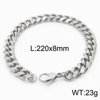 Simple Style Solid Color Titanium Steel Chain Unisex Bracelets sku image 30