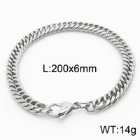 Simple Style Solid Color Titanium Steel Chain Unisex Bracelets sku image 18