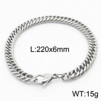 Simple Style Solid Color Titanium Steel Chain Unisex Bracelets sku image 26