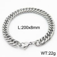Simple Style Solid Color Titanium Steel Chain Unisex Bracelets sku image 19