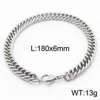 Simple Style Solid Color Titanium Steel Chain Unisex Bracelets sku image 2