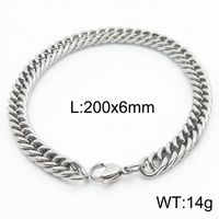 Simple Style Solid Color Titanium Steel Chain Unisex Bracelets sku image 4