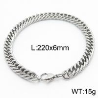 Simple Style Solid Color Titanium Steel Chain Unisex Bracelets sku image 6
