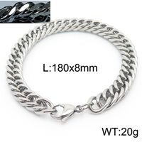 Simple Style Solid Color Titanium Steel Chain Unisex Bracelets sku image 14