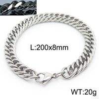 Simple Style Solid Color Titanium Steel Chain Unisex Bracelets sku image 21
