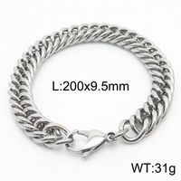 Simple Style Solid Color Titanium Steel Chain Unisex Bracelets sku image 33