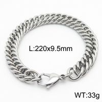 Simple Style Solid Color Titanium Steel Chain Unisex Bracelets sku image 35