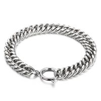 Hip Hop Retro Einfarbig Titan Stahl Kette Frau Armbänder main image 4