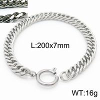 Hip-hop Retro Solid Color Titanium Steel Chain Women's Bracelets sku image 1