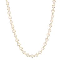 Großhandel Einfacher Stil Herzform Kupfer Perle 18 Karat Vergoldet Halskette main image 5