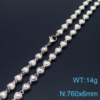 Großhandel Einfacher Stil Herzform Kupfer Perle 18 Karat Vergoldet Halskette sku image 20