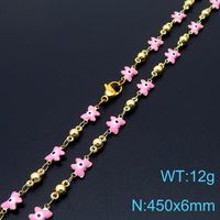 Wholesale Simple Style Eye Butterfly Copper Enamel Plating 18K Gold Plated Necklace sku image 3