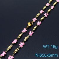 Wholesale Simple Style Eye Butterfly Copper Enamel Plating 18K Gold Plated Necklace sku image 19
