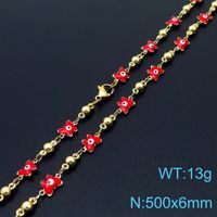 Wholesale Simple Style Eye Butterfly Copper Enamel Plating 18K Gold Plated Necklace sku image 8