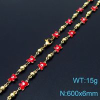 Wholesale Simple Style Eye Butterfly Copper Enamel Plating 18K Gold Plated Necklace sku image 16