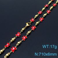 Wholesale Simple Style Eye Butterfly Copper Enamel Plating 18K Gold Plated Necklace sku image 24