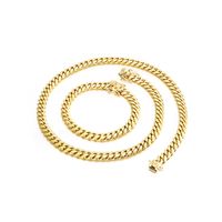 Titanium Steel 18K Gold Plated Simple Style Polishing Chain Solid Color Necklace main image 4
