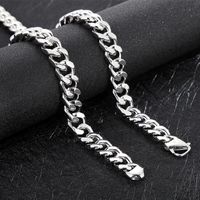 Simple Style Solid Color Stainless Steel Men's Necklace main image 3