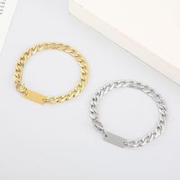 Stainless Steel 18K Gold Plated Simple Style Geometric Bracelets Necklace main image 3