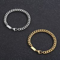 Stainless Steel 18K Gold Plated Simple Style Geometric Bracelets Necklace main image 2