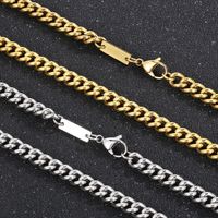 Stainless Steel 18K Gold Plated Simple Style Geometric Bracelets Necklace main image 3