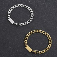 Stainless Steel 18K Gold Plated Simple Style Geometric Bracelets Necklace main image 4