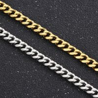 Simple Style Streetwear Geometric Titanium Steel 18K Gold Plated Men's Bracelets Necklace main image 2