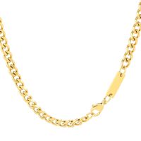 Simple Style Streetwear Geometric Titanium Steel 18K Gold Plated Men's Bracelets Necklace main image 4