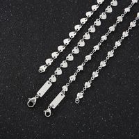 Titanium Steel 18K Gold Plated Simple Style Classic Style Plating Chain Solid Color Bracelets Necklace main image 2