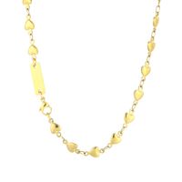 Titan Stahl 18 Karat Vergoldet Einfacher Stil Klassischer Stil Überzug Kette Einfarbig Armbänder Halskette main image 3