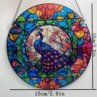 Cartoon Style Pastoral Artistic Peacock Flower Arylic Pendant Artificial Decorations main image 2