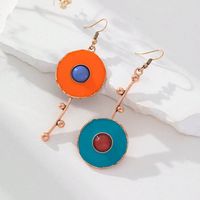 1 Pair Classic Style Round Alloy Drop Earrings sku image 1