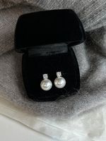 Fashion Heart Shape Shell Alloy Plating Inlay Rhinestones Pearl Women's Ear Studs 1 Pair sku image 12