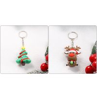 Cute Christmas Christmas Tree Elk Pvc Epoxy Christmas Bag Pendant Keychain main image 3