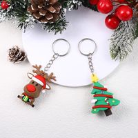 Cute Christmas Christmas Tree Elk Pvc Epoxy Christmas Bag Pendant Keychain main image 1