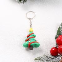Cute Christmas Christmas Tree Elk Pvc Epoxy Christmas Bag Pendant Keychain sku image 1