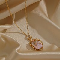Elegant Lady Geometric Copper Plating 18k Gold Plated Pendant Necklace main image 4
