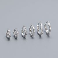 1 Pair Basic Modern Style Waves Plating Inlay Sterling Silver Zircon Earrings main image 4