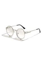 Simple Style Solid Color Ac Oval Frame Full Frame Glasses sku image 2