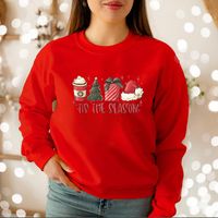 Women's Hoodies Long Sleeve Printing Christmas Letter main image 5