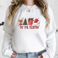 Women's Hoodies Long Sleeve Printing Christmas Letter main image 6