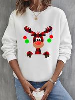 Women's Hoodies Long Sleeve Basic Christmas Tree sku image 21